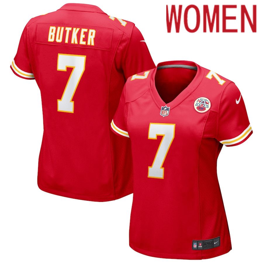 Women Kansas City Chiefs #7 Harrison Butker Nike Red Game NFL Jersey